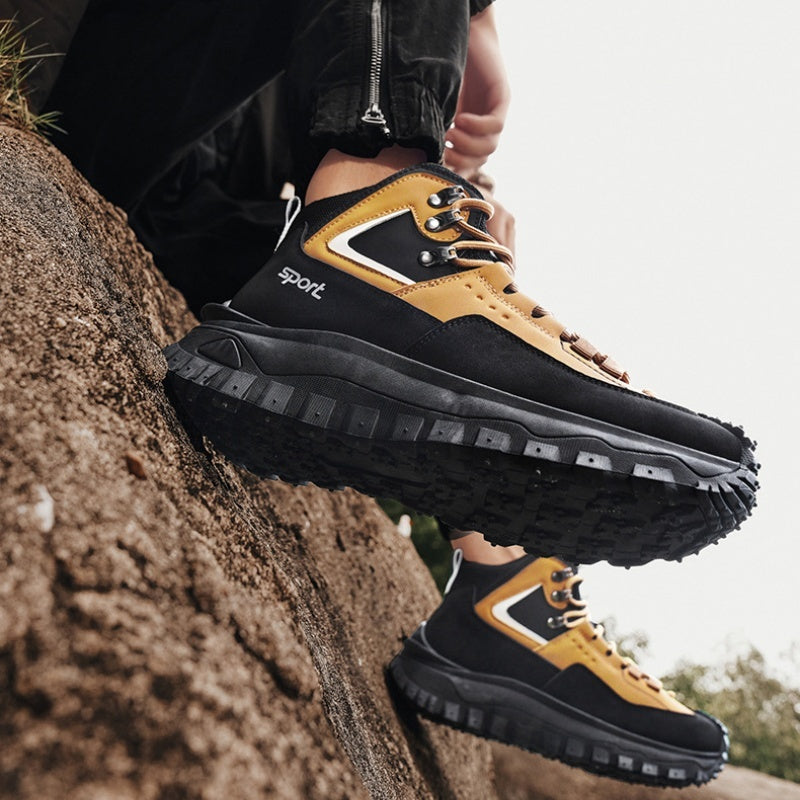 Men's Outdoor Hiking Boots - Waterproof, Non-Slip, Puncture-Proof And Smash-Proof; Correct Arch Support And Wide Toe - Suitable For Daily Wear And Outdoor Adventures