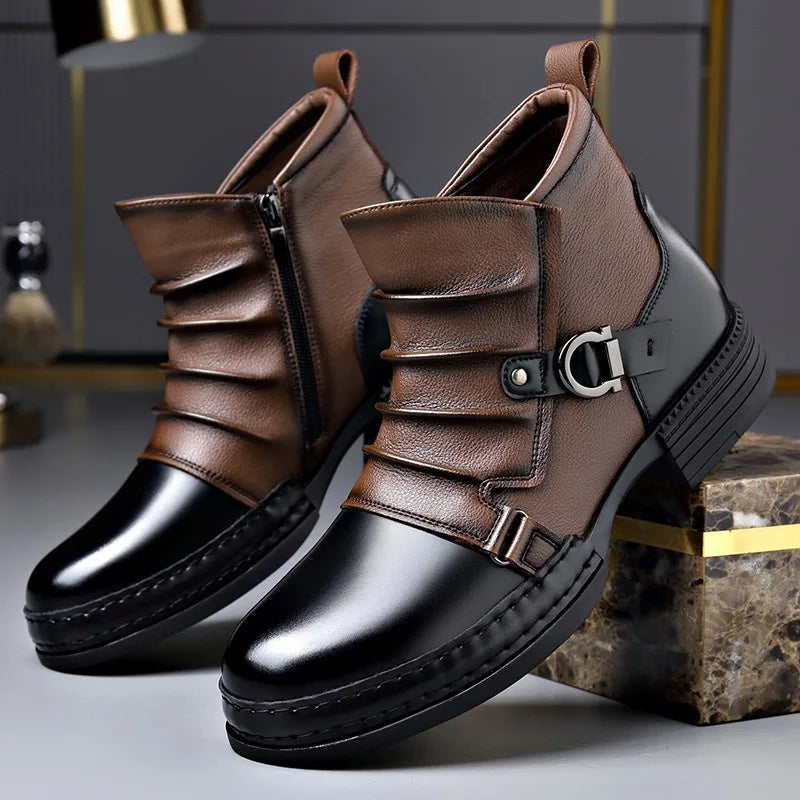 Men's Genuine Leather Ankle Boots