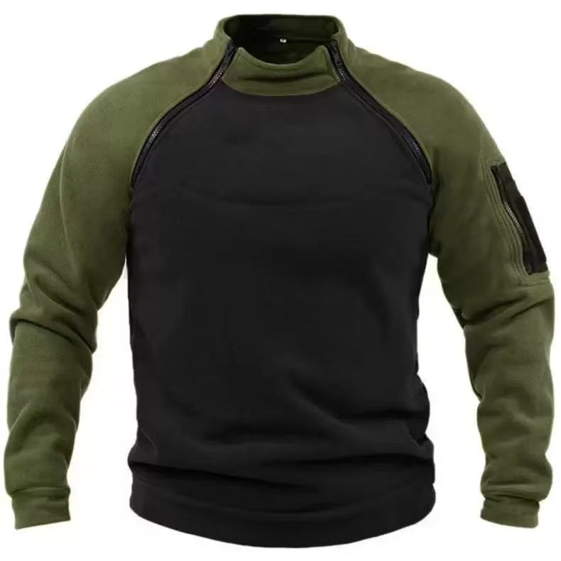 Men's Outdoor Tactical Fleece Pullover – Warm & Durable