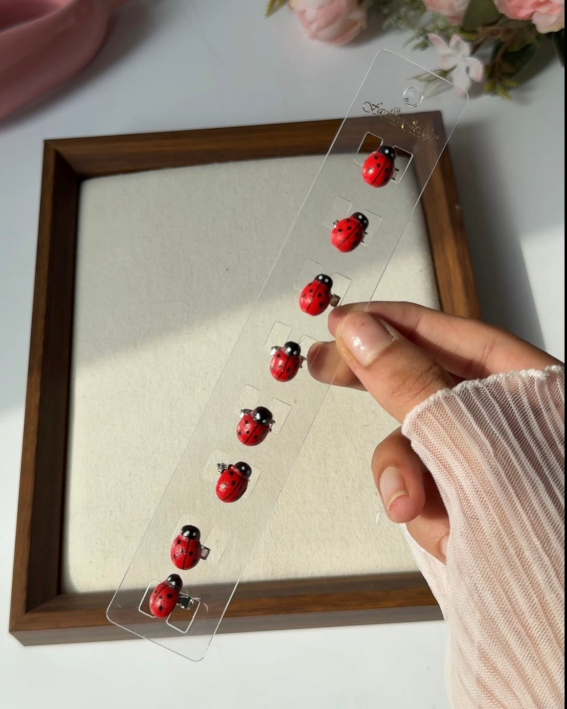 Cute LadyBug Mini Pins (pack of 8)