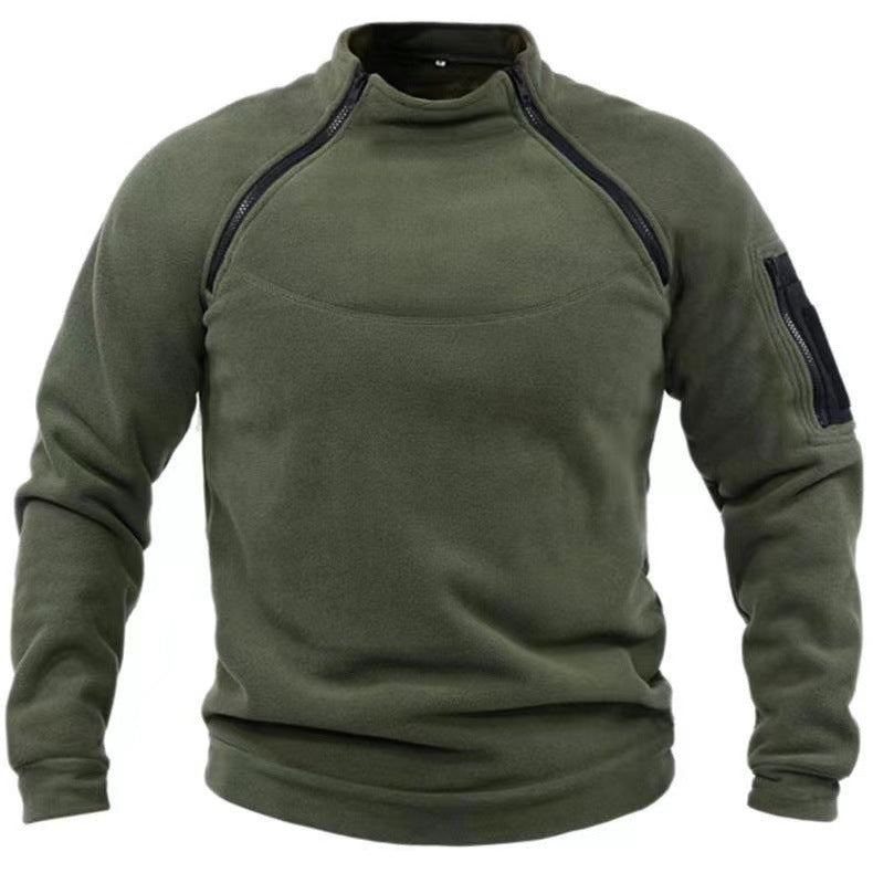 Men's Outdoor Tactical Fleece Pullover – Warm & Durable