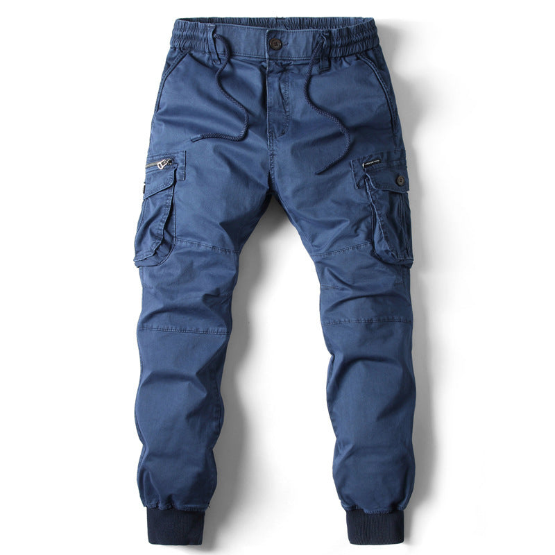 Men's Multi Pocket Elastic Cuff Cargo Pants