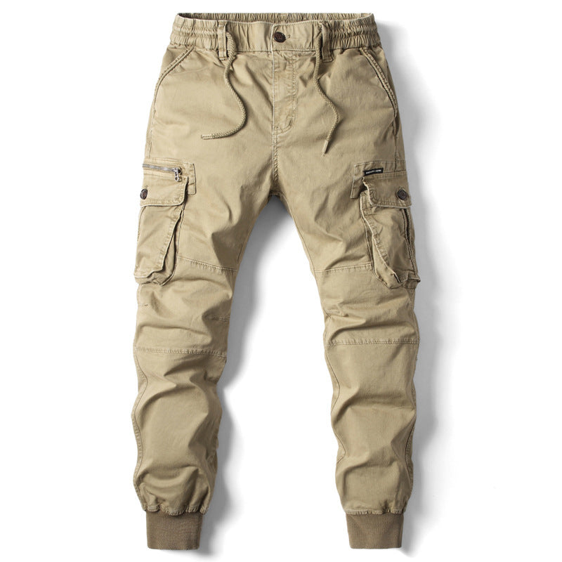 Men's Multi Pocket Elastic Cuff Cargo Pants
