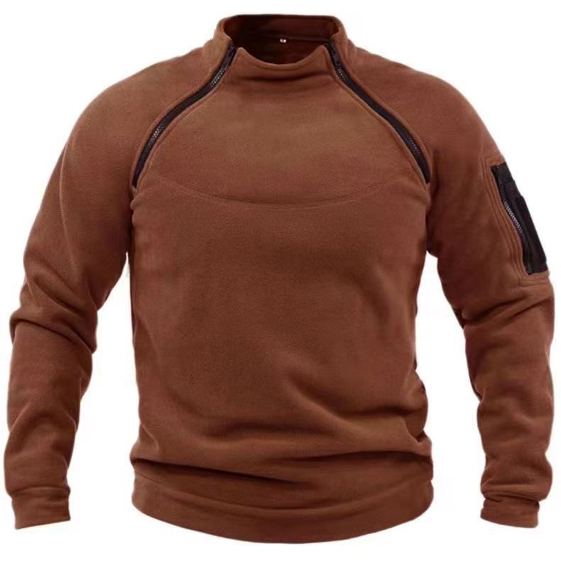 Men's Outdoor Tactical Fleece Pullover – Warm & Durable