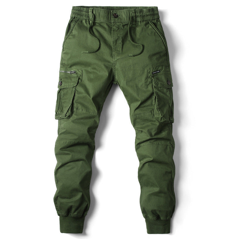 Men's Multi Pocket Elastic Cuff Cargo Pants