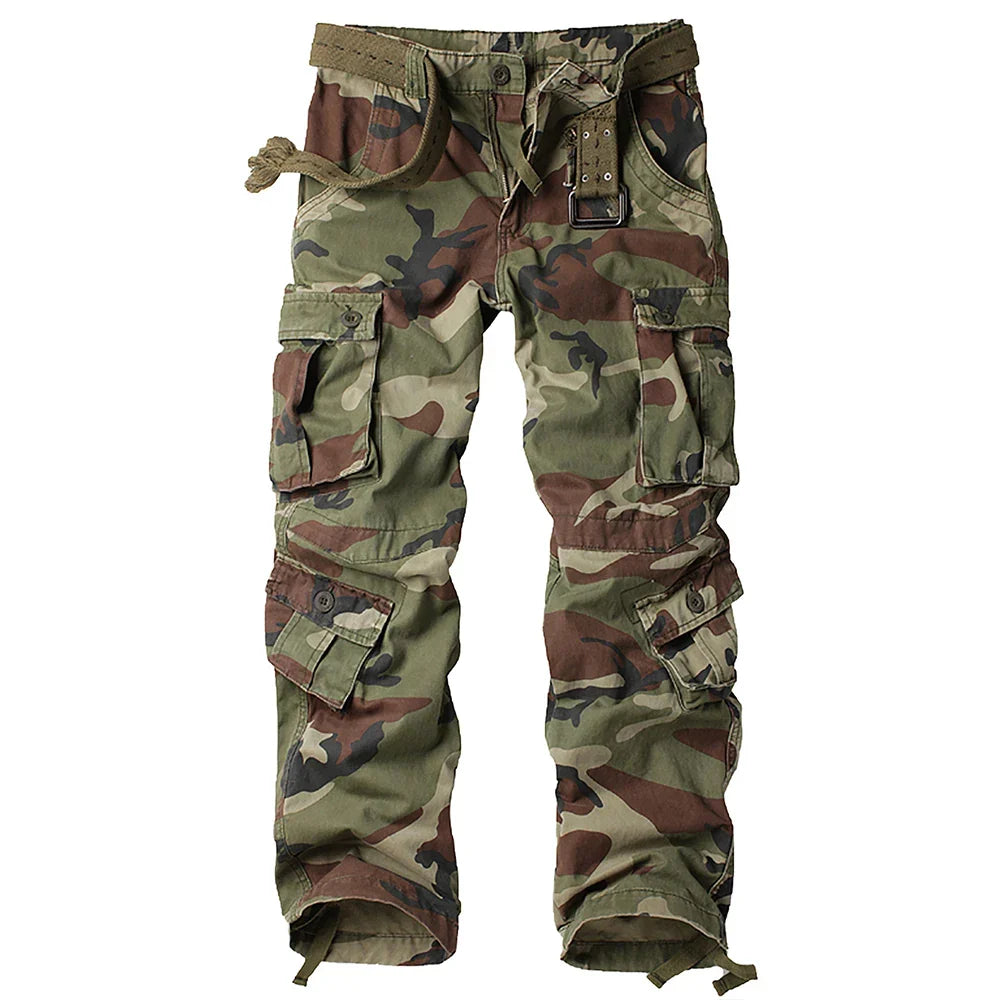 KangooSport Camo Cargo Tactical Pants, Multi-Pocket Outdoor Essentials