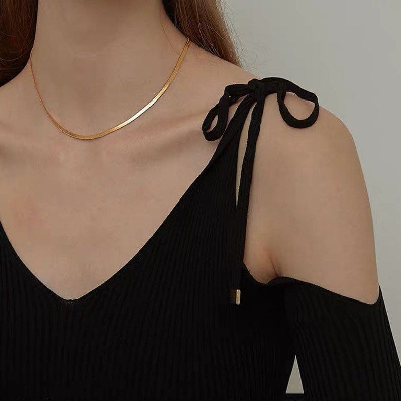 HEERINGBONE NECKLACE (16k gold plated)
