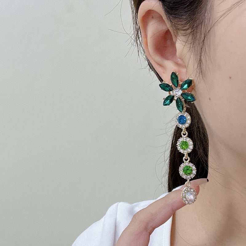Aurora’s Emerald Cascade Earrings