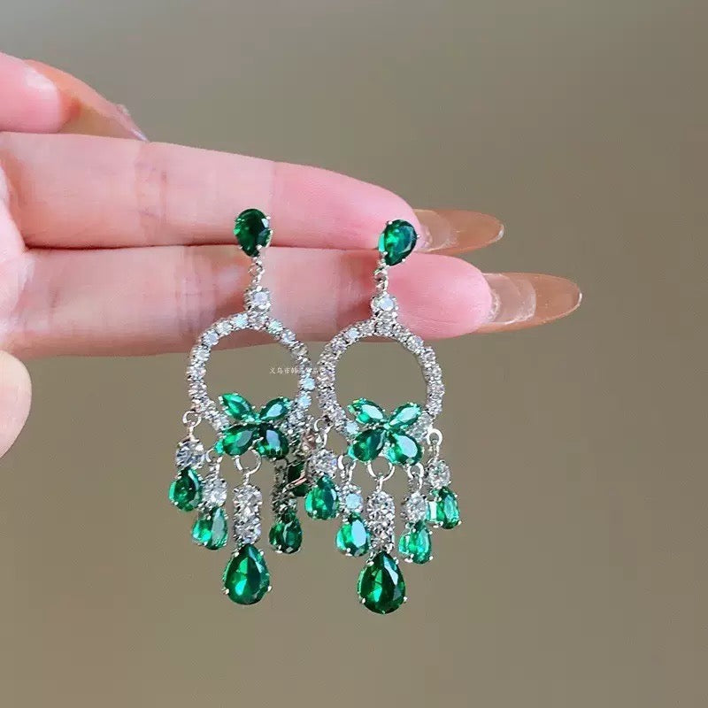 Green Gala Earrings