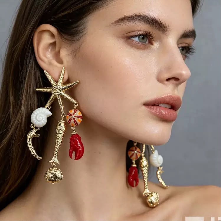 Mediterranean Muse Big Statement Earrings