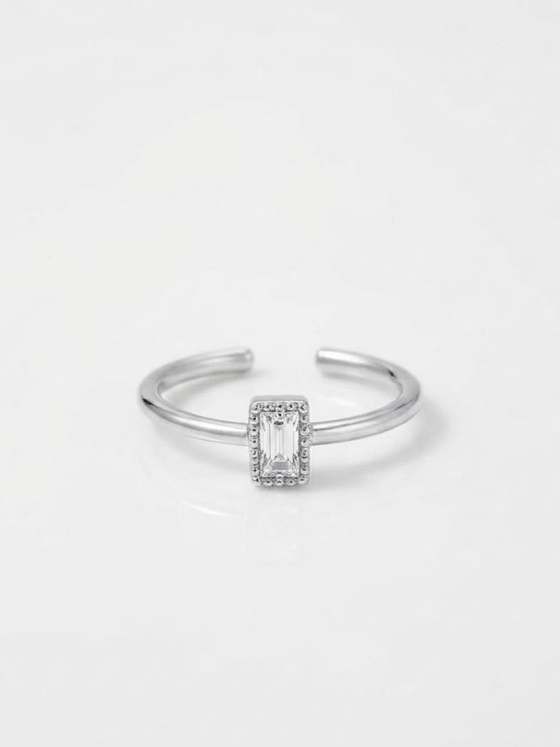 Lumen Rectangle-Cut Ring (pinky ring)